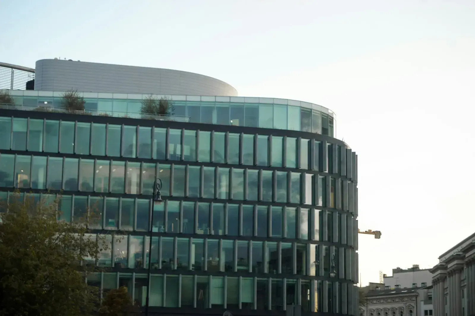 Modern multi-story commercial office building in Orange County served by VeriTech Plumbing